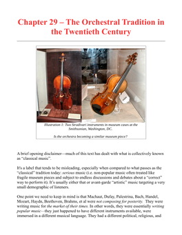 Chapter 29 – the Orchestral Tradition in the Twentieth Century