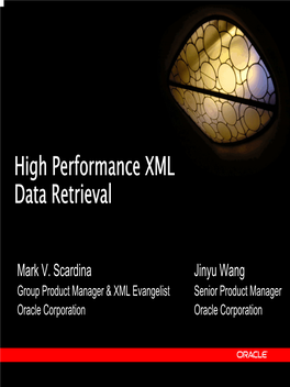High Performance XML Data Retrieval