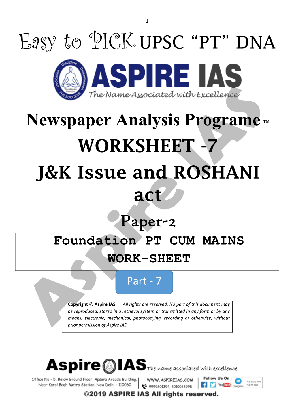 7 J&K Issue and ROSHANI Act Paper-2