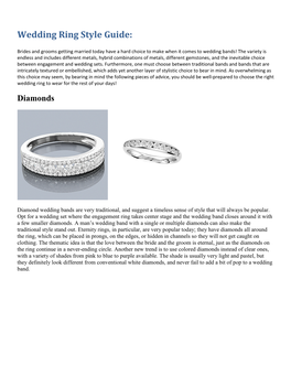 Wedding Ring Style Guide