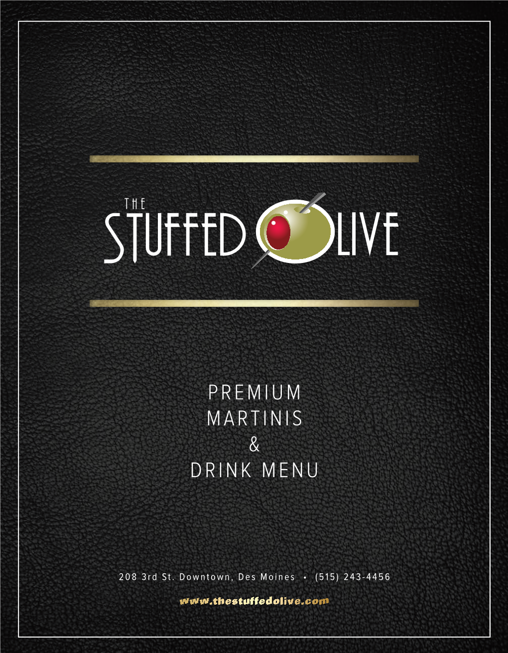 Premium Martinis & Drink Menu