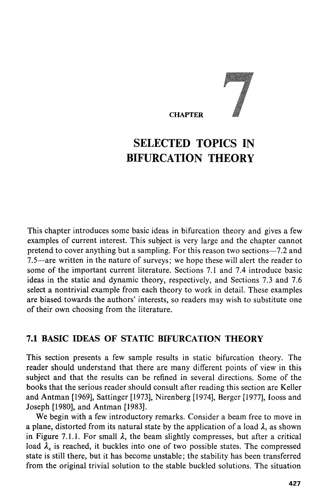 Selected Topics in Bifurcation Theory