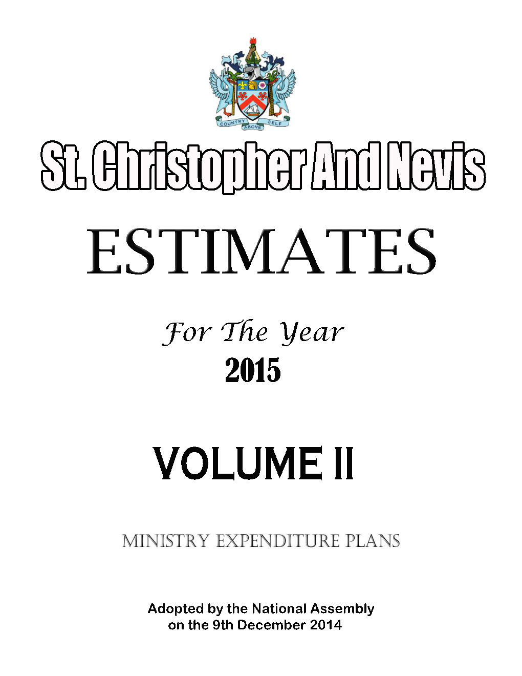 St. Christopher and Nevis ESTIMATES