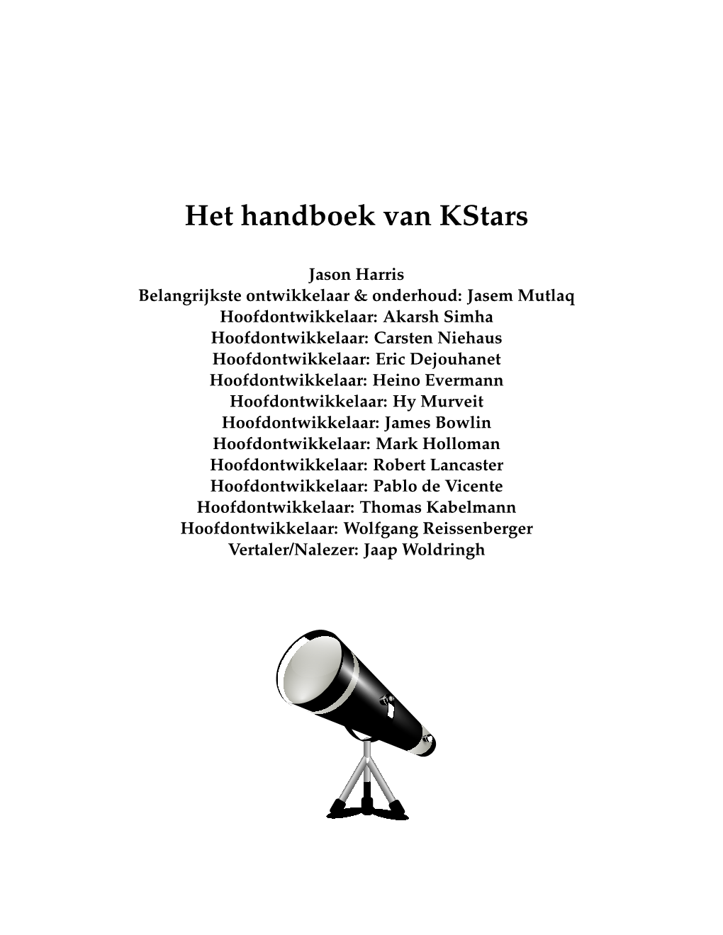Het Handboek Van Kstars