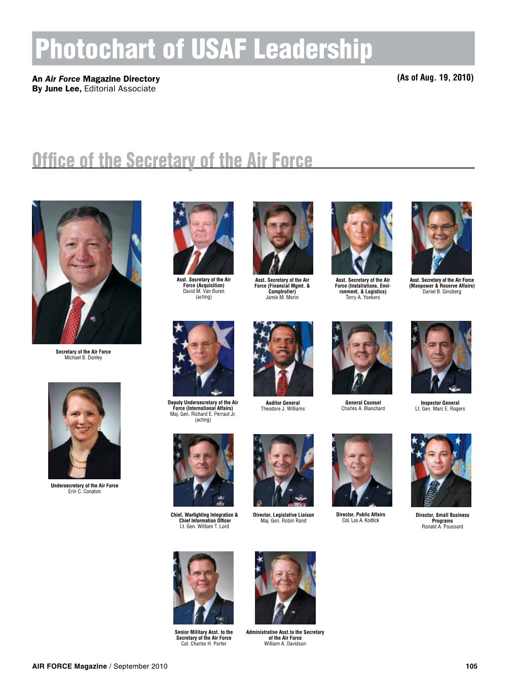 Photochart of USAF Leadership