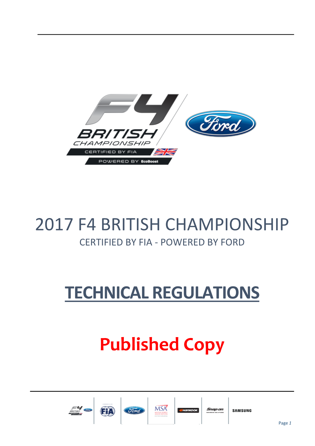 Technical Regulations