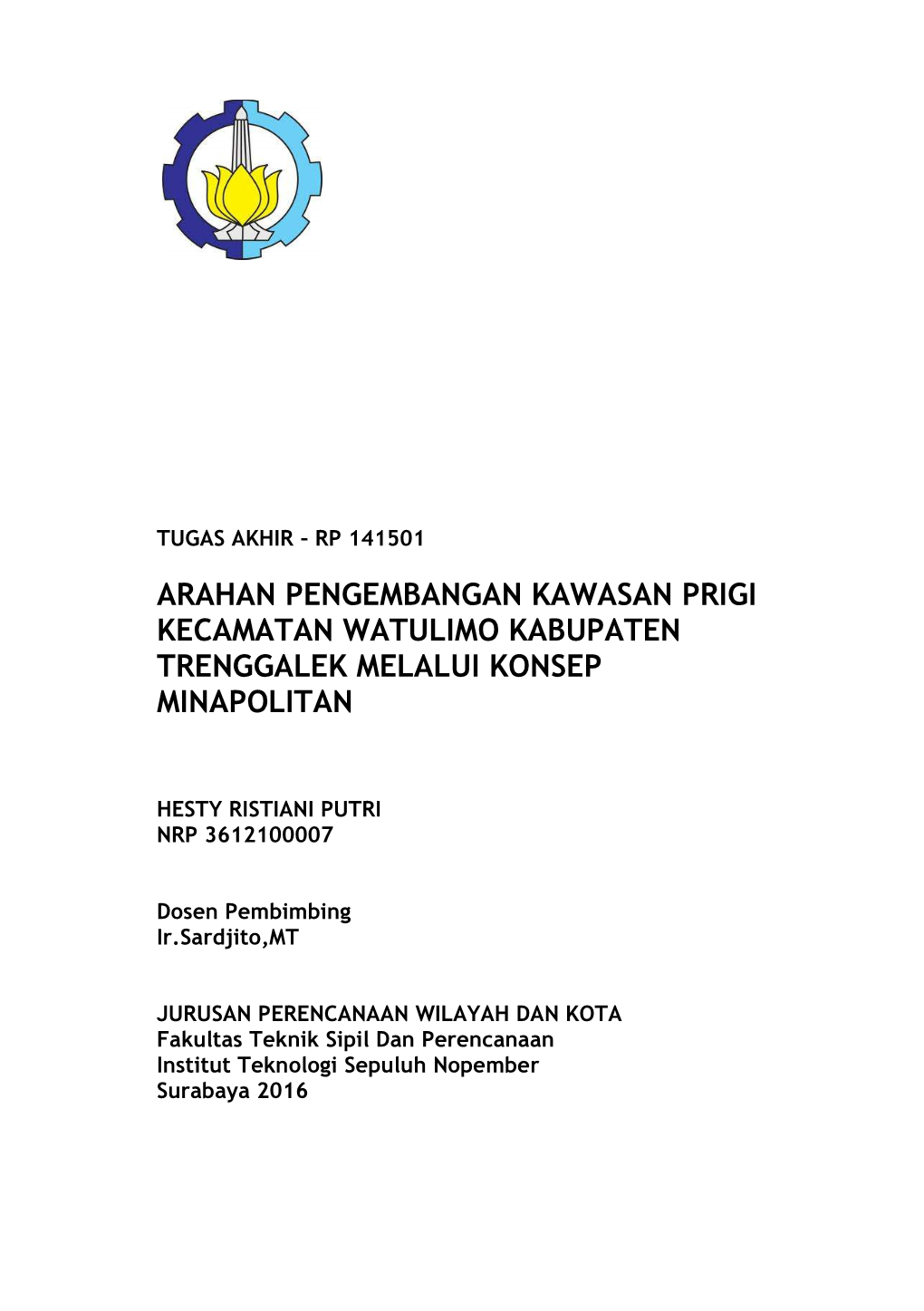 Arahan Pengembangan Kawasan Prigi Kecamatan Watulimo Kabupaten Trenggalek Melalui Konsep Minapolitan