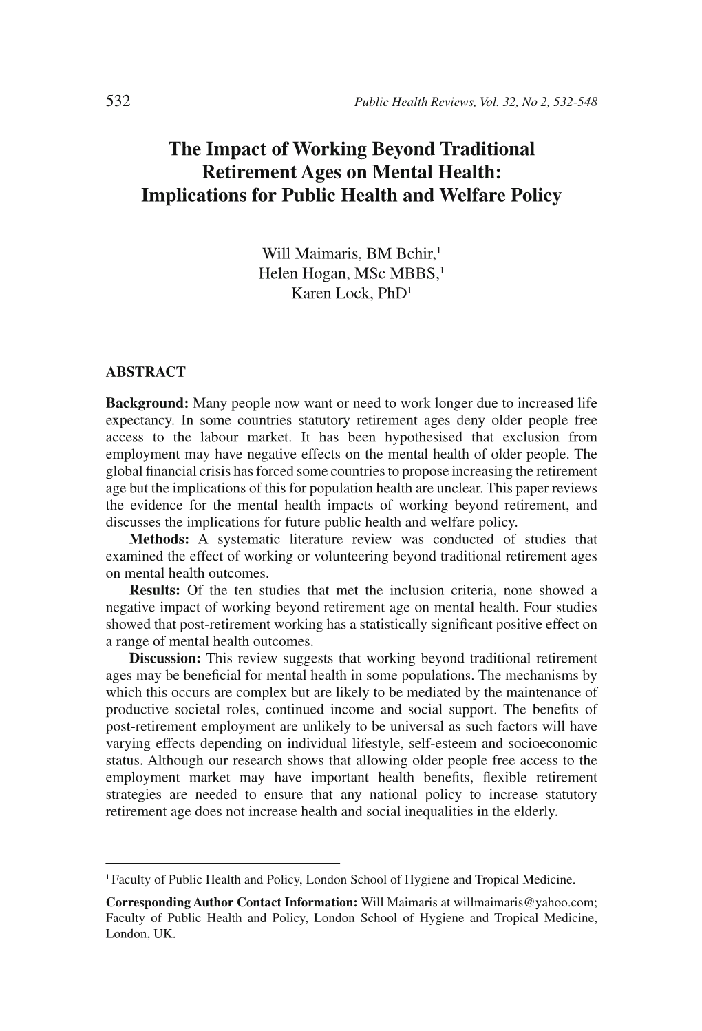 532 Public Health Reviews, Vol