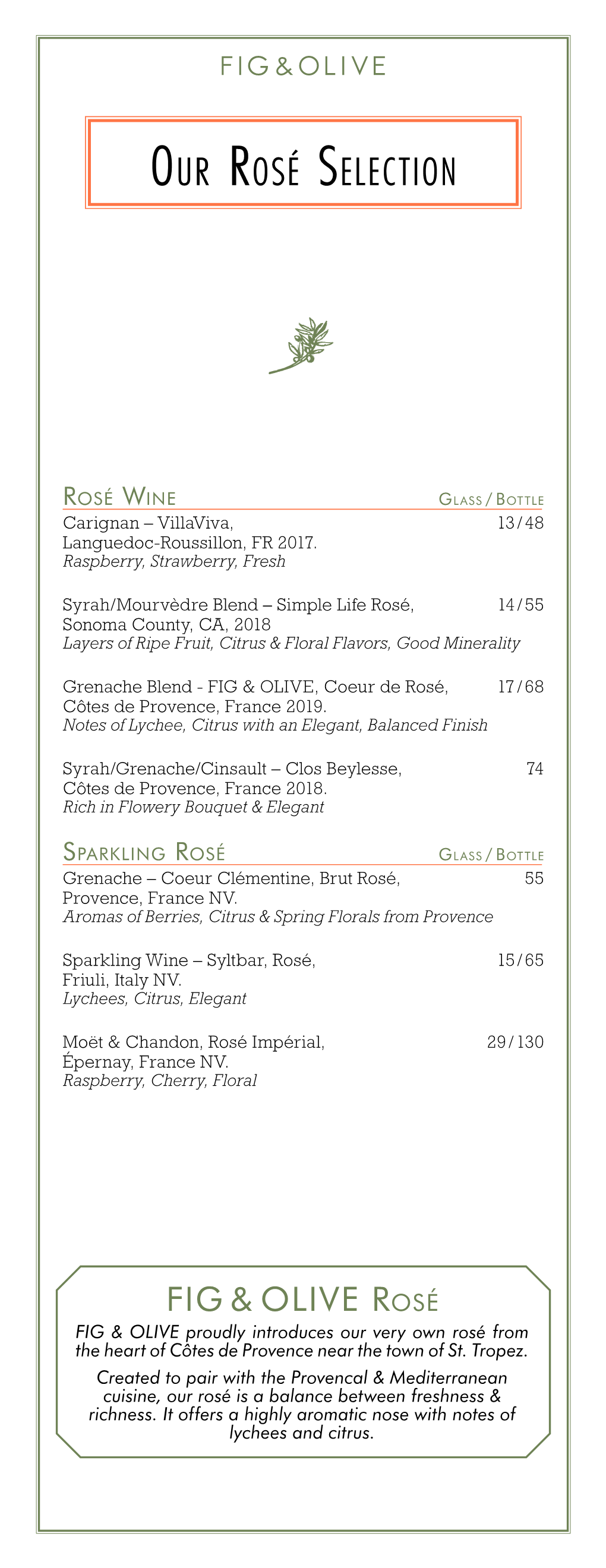 Newport Beach Wine List