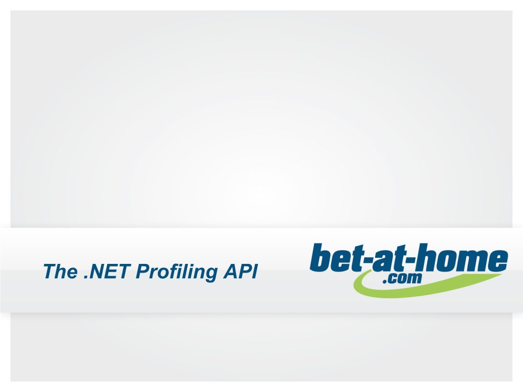 The .NET Profiling API -.NET Stammtisch Linz