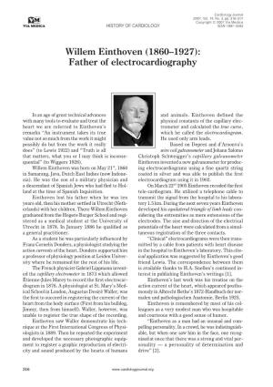 Willem Einthoven (1860–1927): Father of Electrocardiography