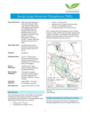 Rocky Gorge Reservoir Phosphorus TMDL