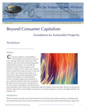 Beyond Consumer Capitalism — Foundations for Sustainable