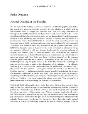Reiko Ohnuma Animal Doubles of the Buddha