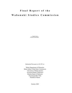 Wabanaki Studies Commission C
