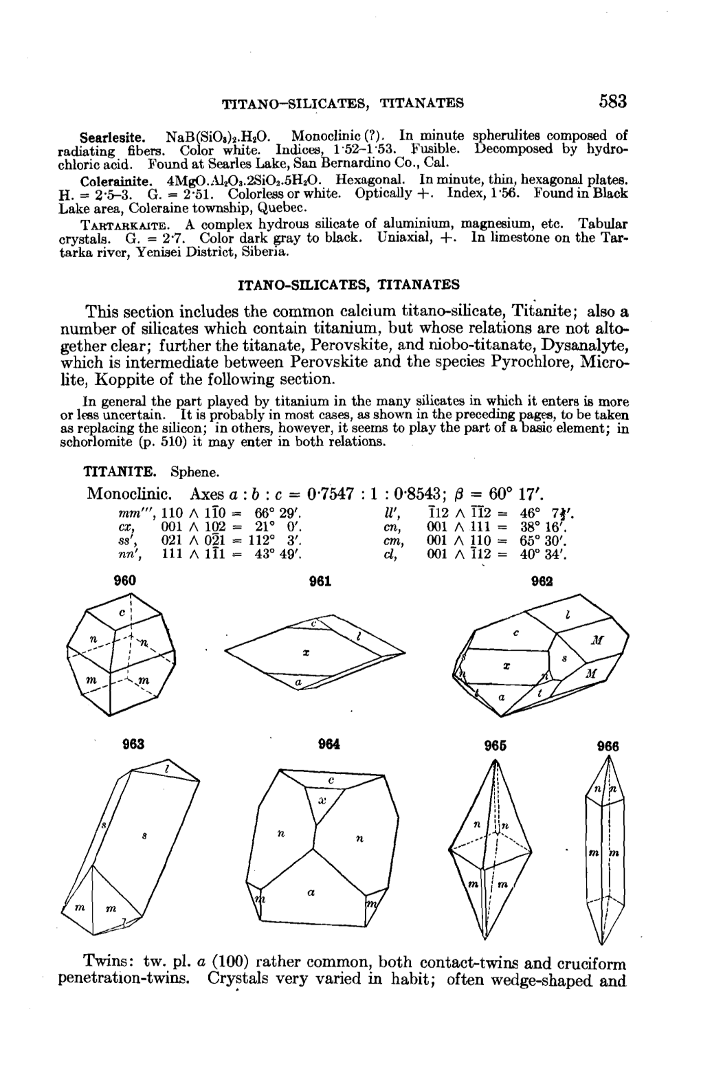 Titano-Silicates, Titanates 583