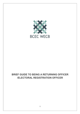 Brief Guide to Being a Returning Officer .Pdf