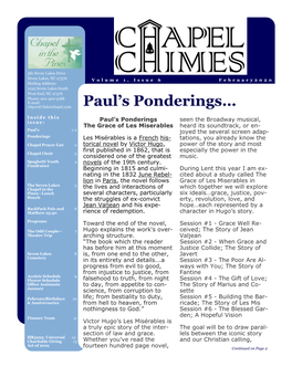 Paul's Ponderings…