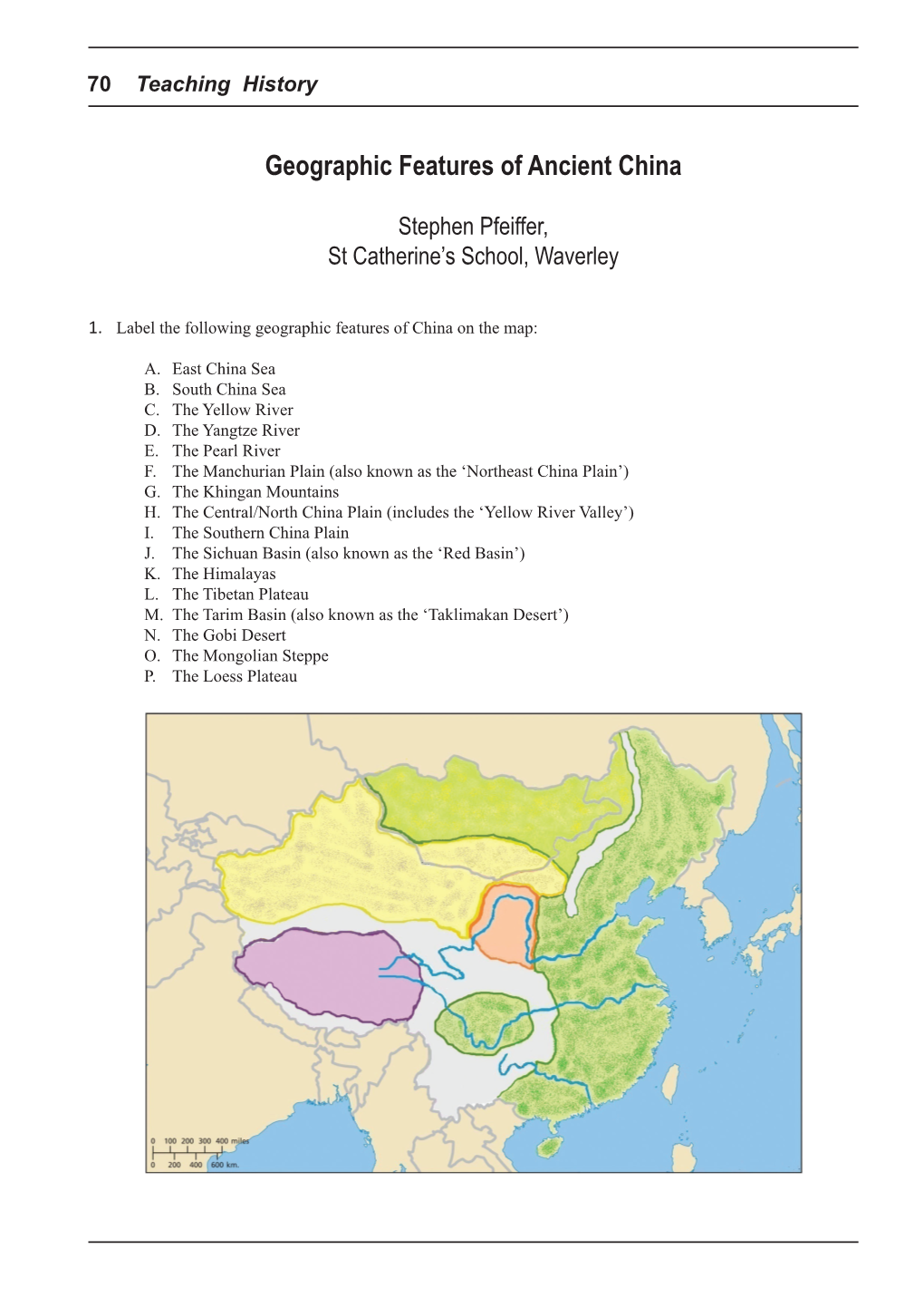 Geographic Features of Ancient China