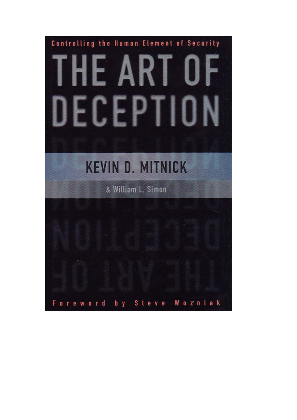 THE ART of DECEPTION Controlling the Human Element of Security KEVIN D