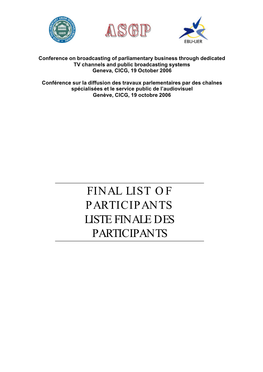 Liste Finale Des Participants