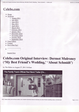 Dermot Mulroney('My Bestfriend's Wedding,' 'About Schmidt')- Celebs.Com 8L29lli 11:38AM