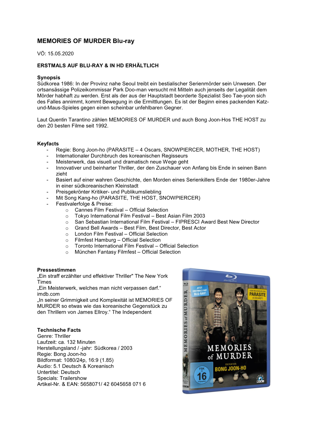 Infos Blu-Ray-Release