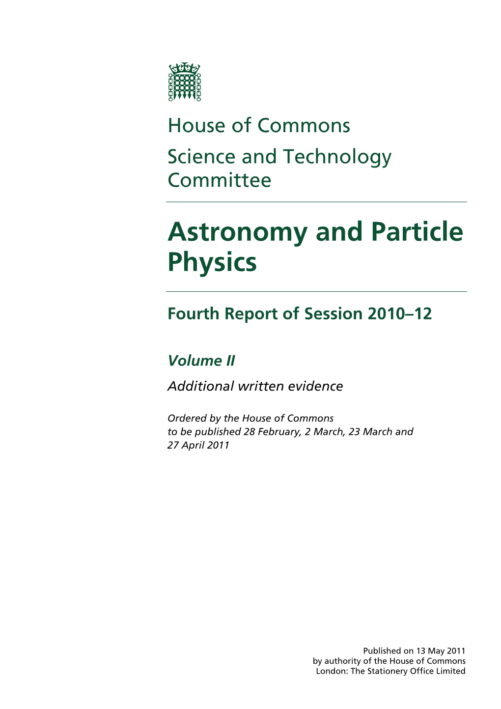 Astronomy and Particle Physics
