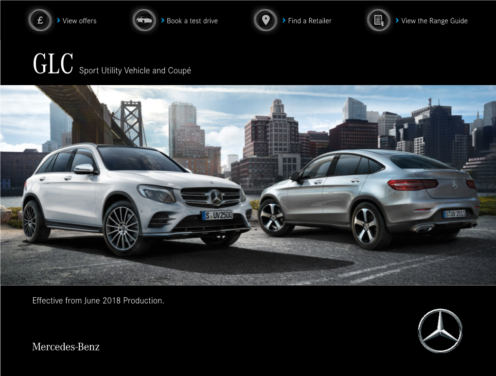 GLC Sport Utility Vehicle and Coupé Effective from June 2018 Production