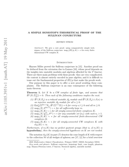 A Simple Homotopy-Theoretical Proof of the Sullivan Conjecture 3