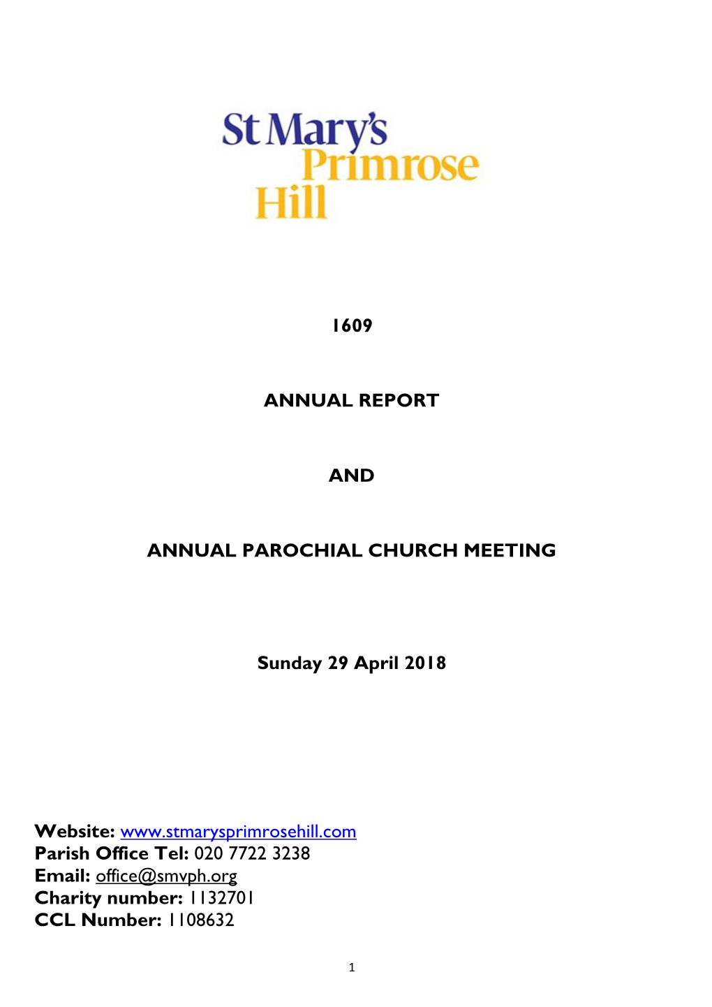 1609 Annual Report and Annual