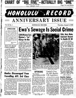 Honolulu .Rlcord Anniversary Issue