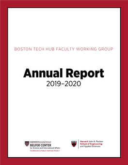 Boston Tech Hub Faculty Working Group Annual Report: 2019-2020