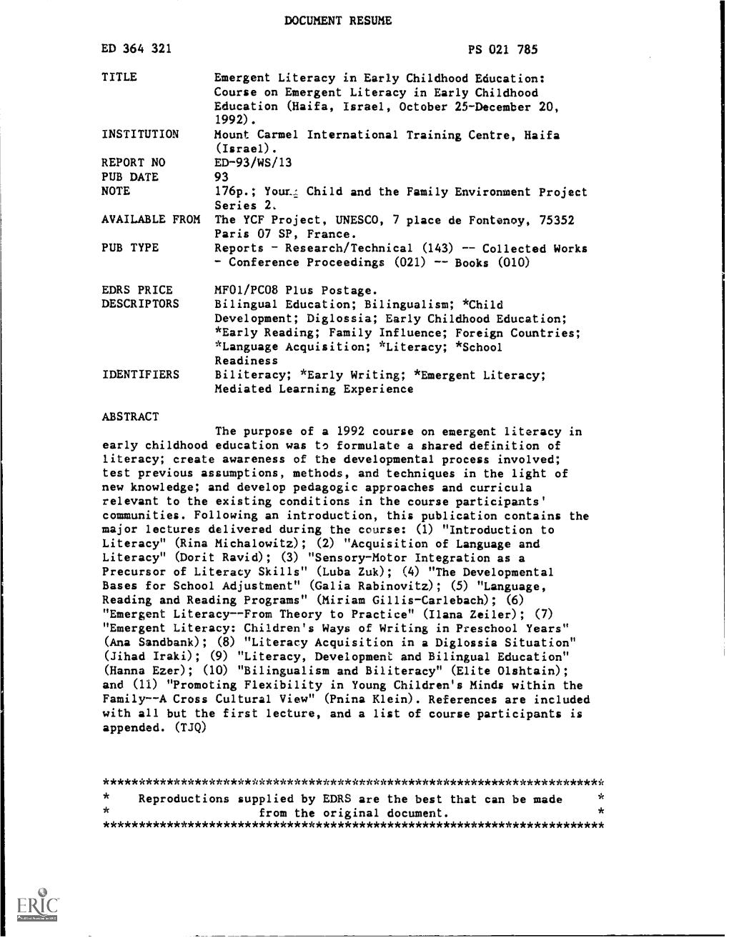 Document Resume Abstract