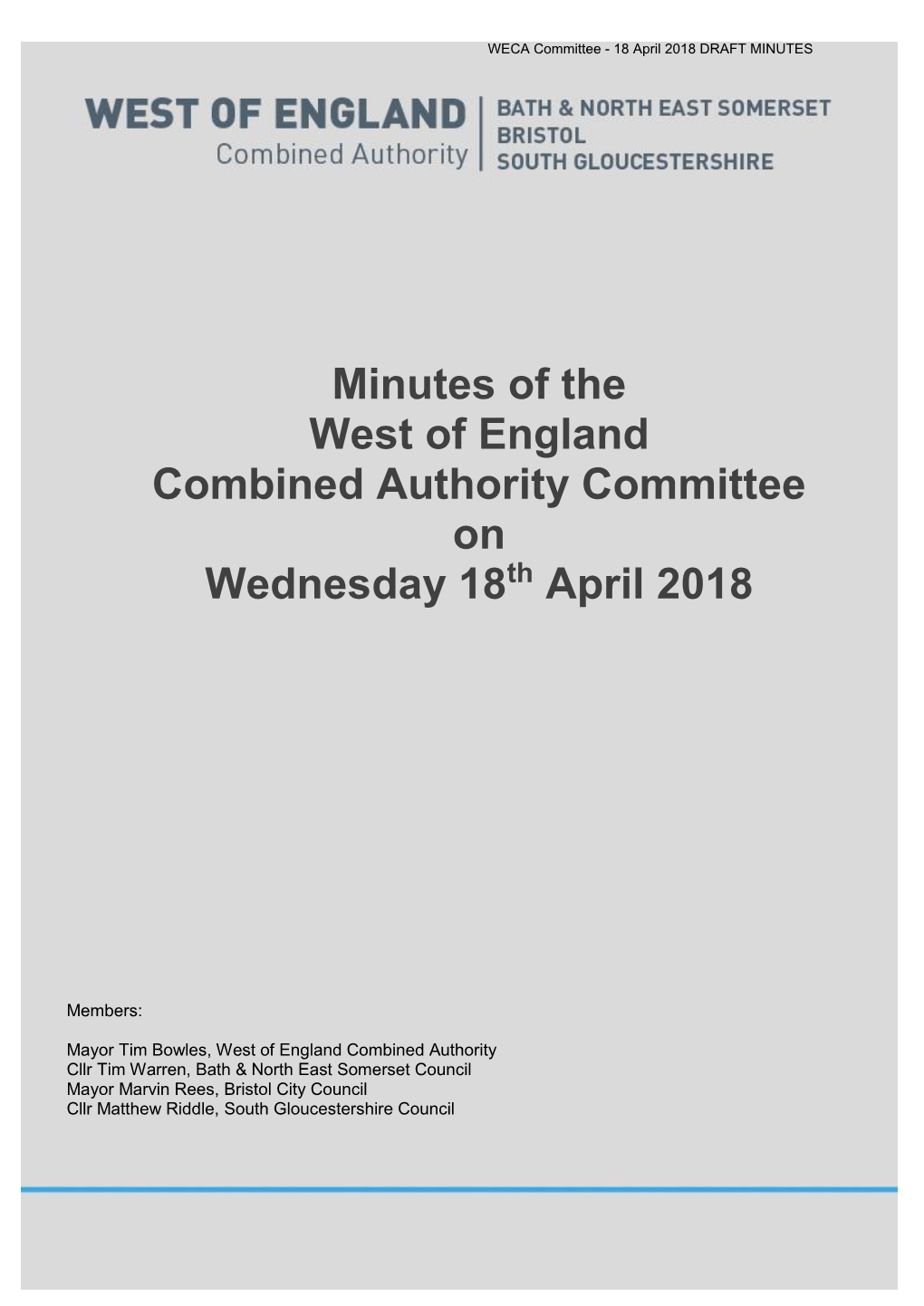 WECA Committee Minutes