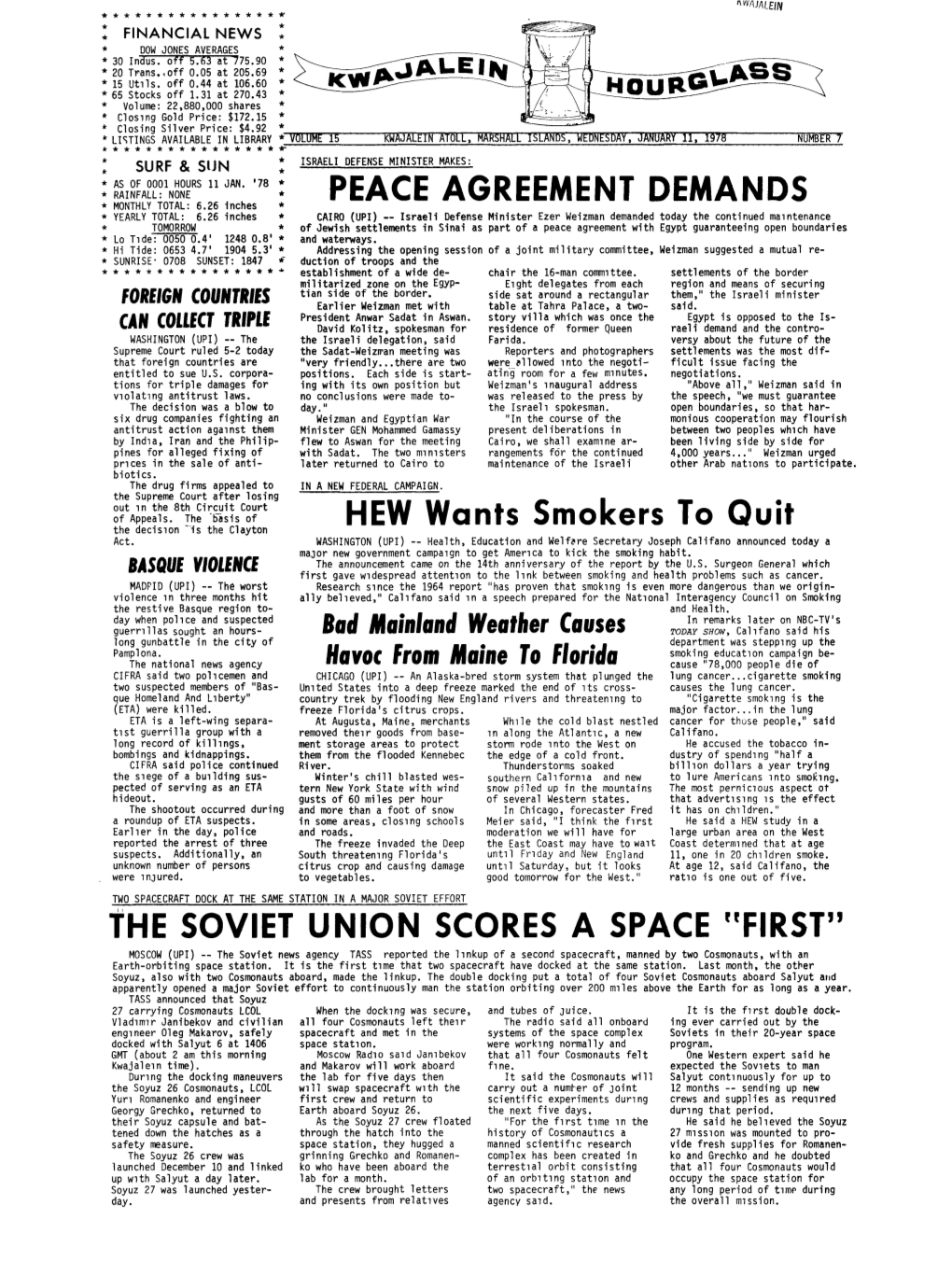 PEACE AGREEMENT DEMANDS the SOVIET UNION SCORES A