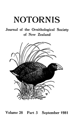 NOTORNIS 28 from New Zealand, Over 2000 Km from Cabbage Tree Island (Bull 1943)