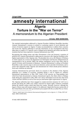 Algeria: Torture In