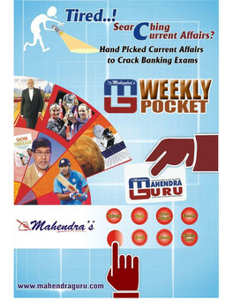CURRENT AFFAIRS WEEKLY POCKET (17 May 2021 to 22 May 2021)