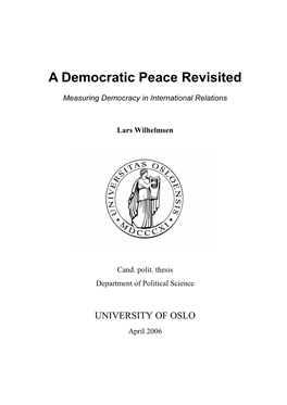 A Democratic Peace Revisited