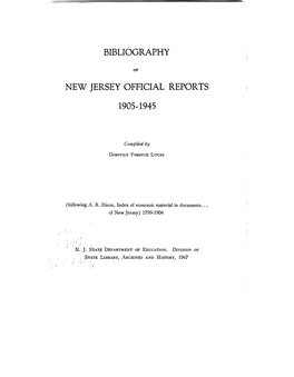 Bibliography New Jersey Official