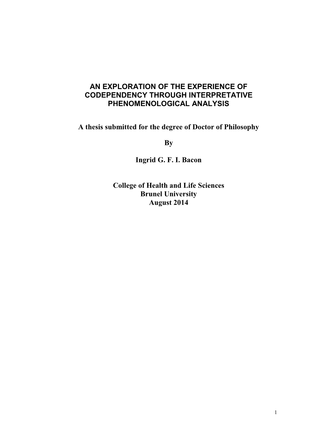 dissertation interpretative phenomenological analysis