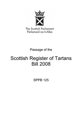 Scottish Register of Tartans Bill 2008