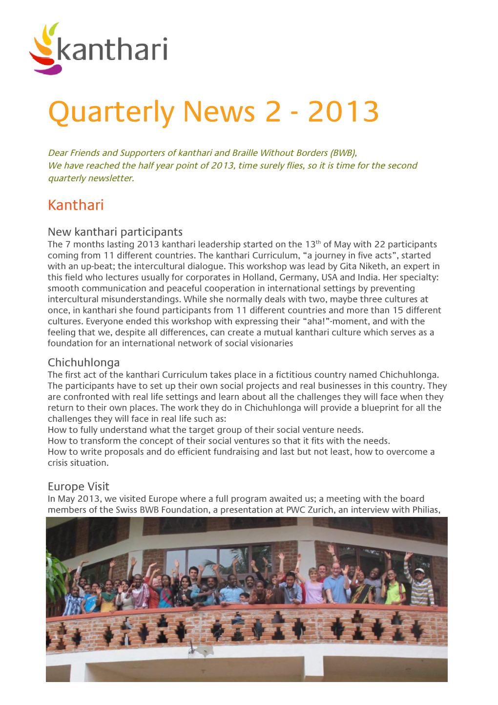 Quarterly News 2 - 2013