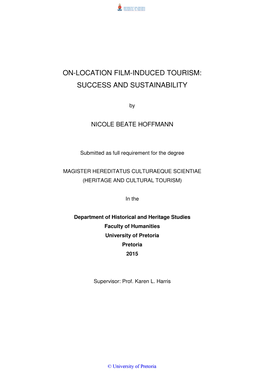 On-Location Film-Induced Tourism: Success and Sustainability