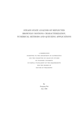Steady-State Analysis of Reflected Brownian Motions: Characterization, Numerical Methods and Queueing Applications