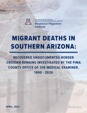 Migrant Deaths in Southern Arizona