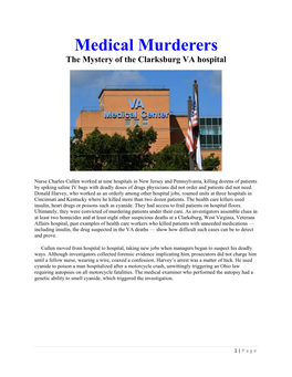 Medical Murderers the Mystery of the Clarksburg VA Hospital