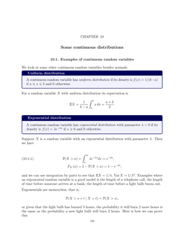 Chapter 10 “Some Continuous Distributions”.Pdf