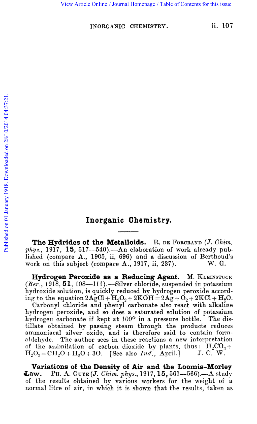 Inorganic C Hernist Ry